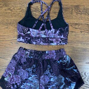 Lululemon Hotty Hot Low rise Inseam 4" and Energy Bra size 4 bundle